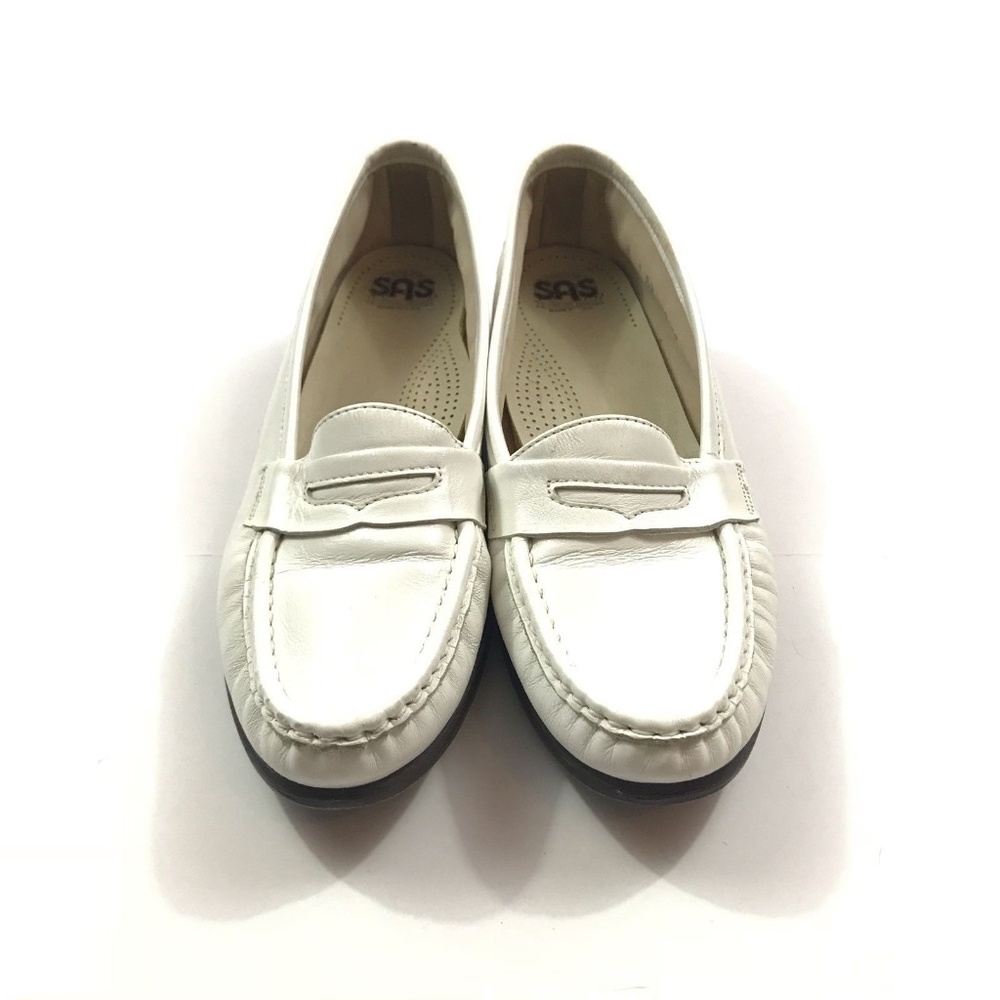 SAS Womens Size 8 White Leather Tri-Pad Shoes